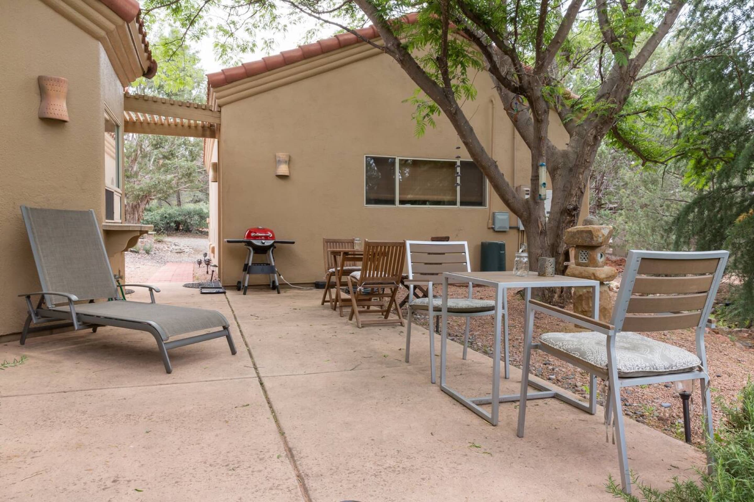 Private courtyard with seating