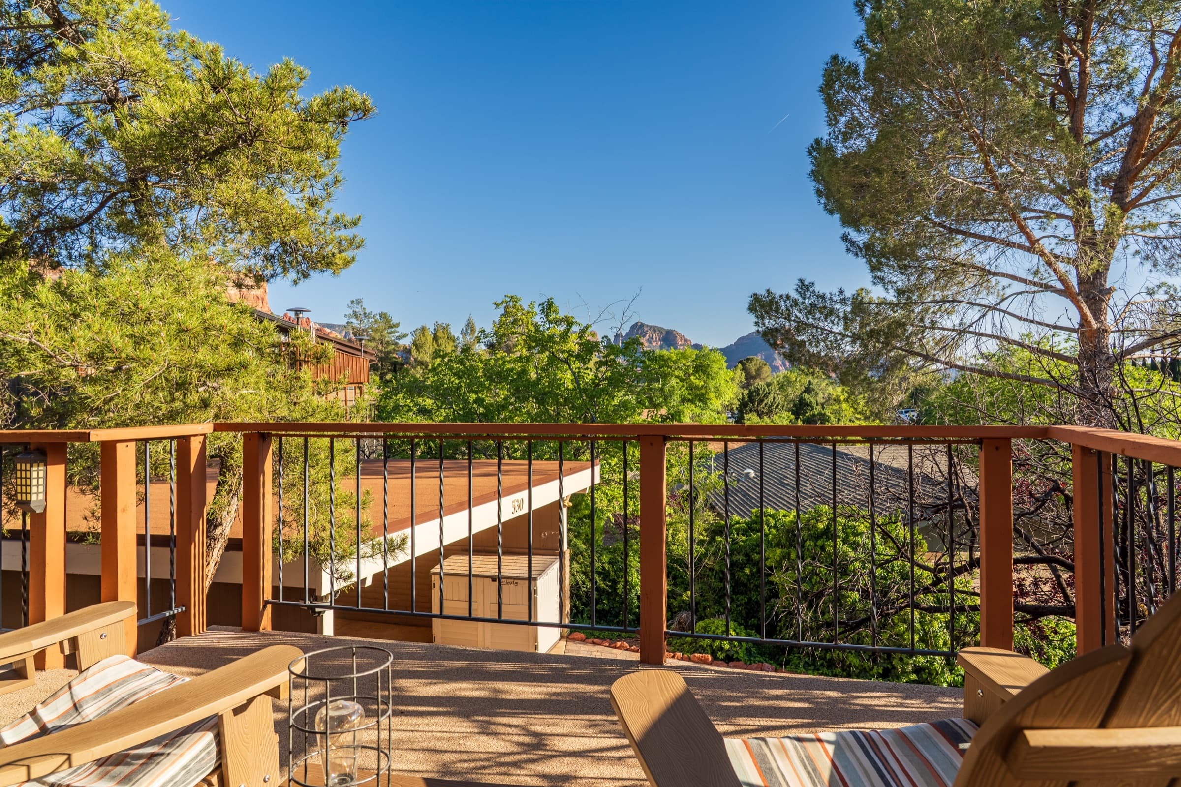 Red rock view from the Panoramic deck